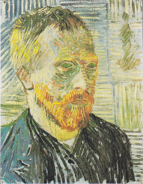 Vincent Van Gogh Self Portrait with Japanese Print
